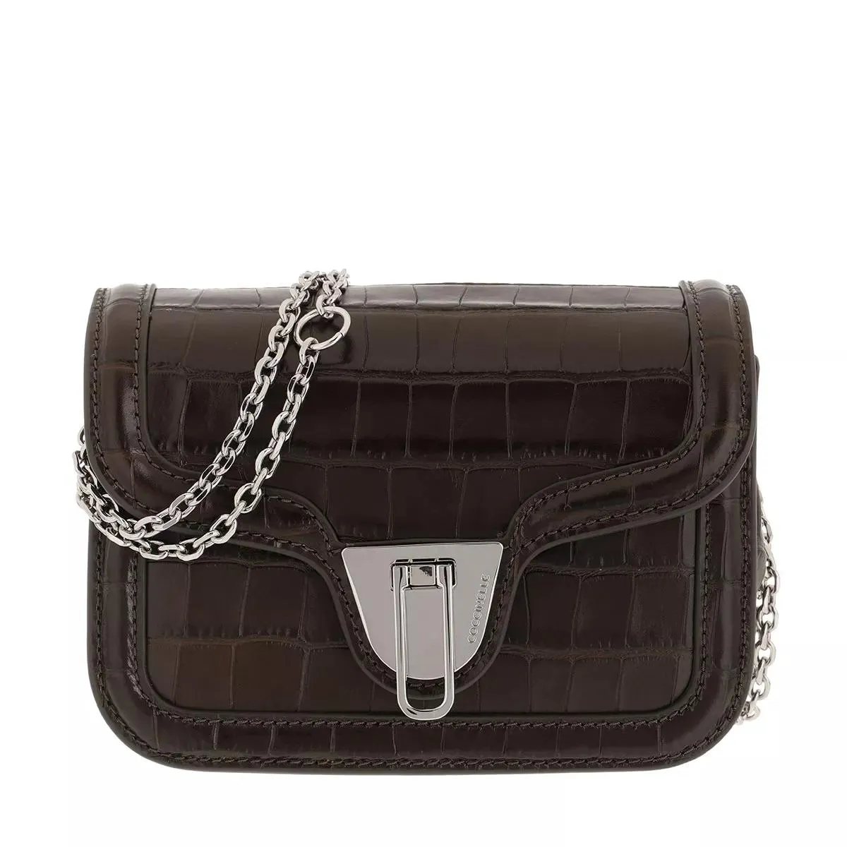  Coccinelle  Marvin Twist Croco Shiny Soft Bark  Crossbody Bag 