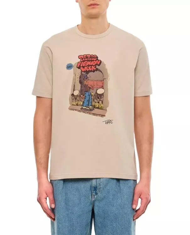   Junya Watanabe  Short Sleeves Cotton T-Shirt Neutrals