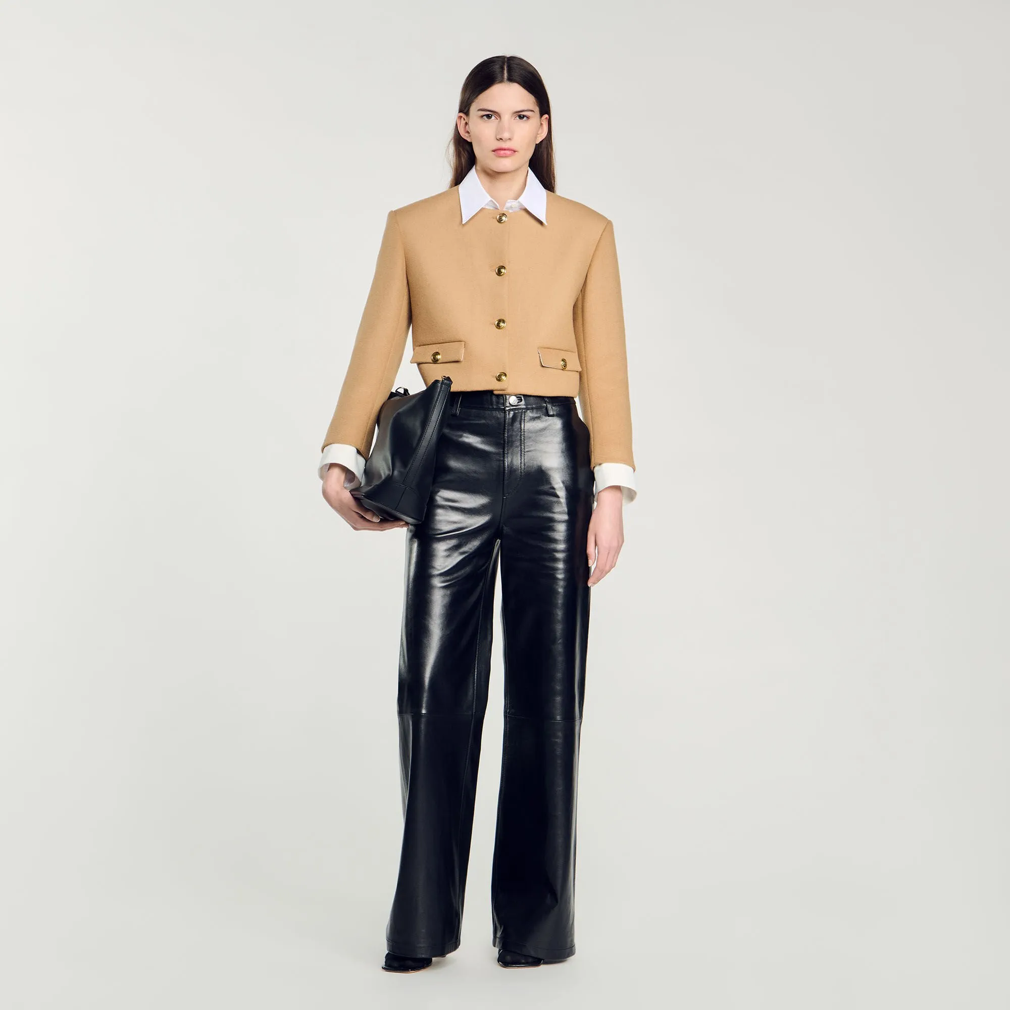 Kurze Jacke aus Wollgemisch