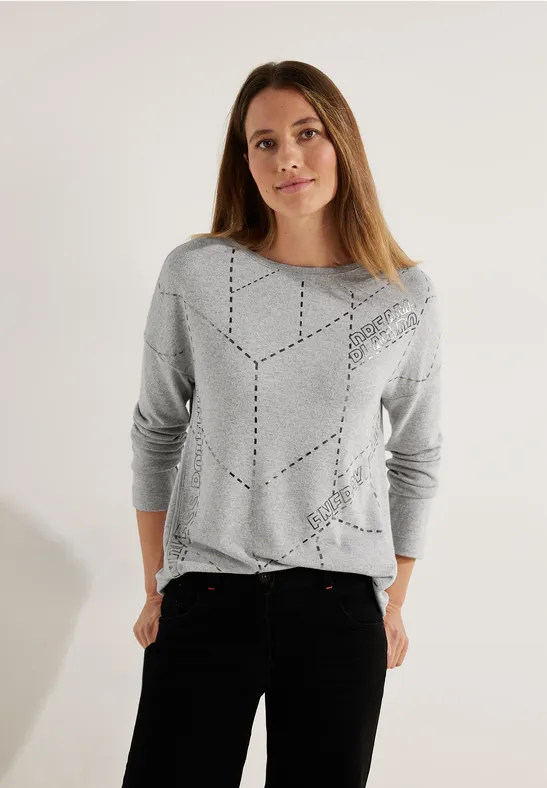 Langarmshirt mit Folienprint