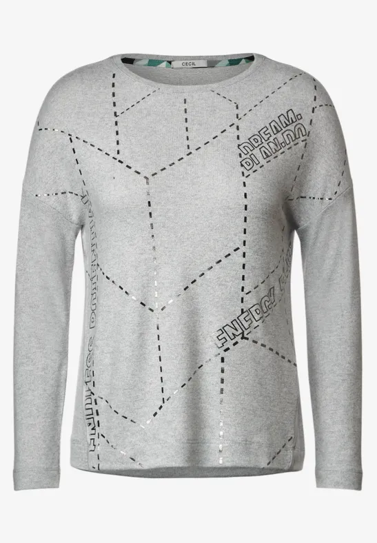 Langarmshirt mit Folienprint