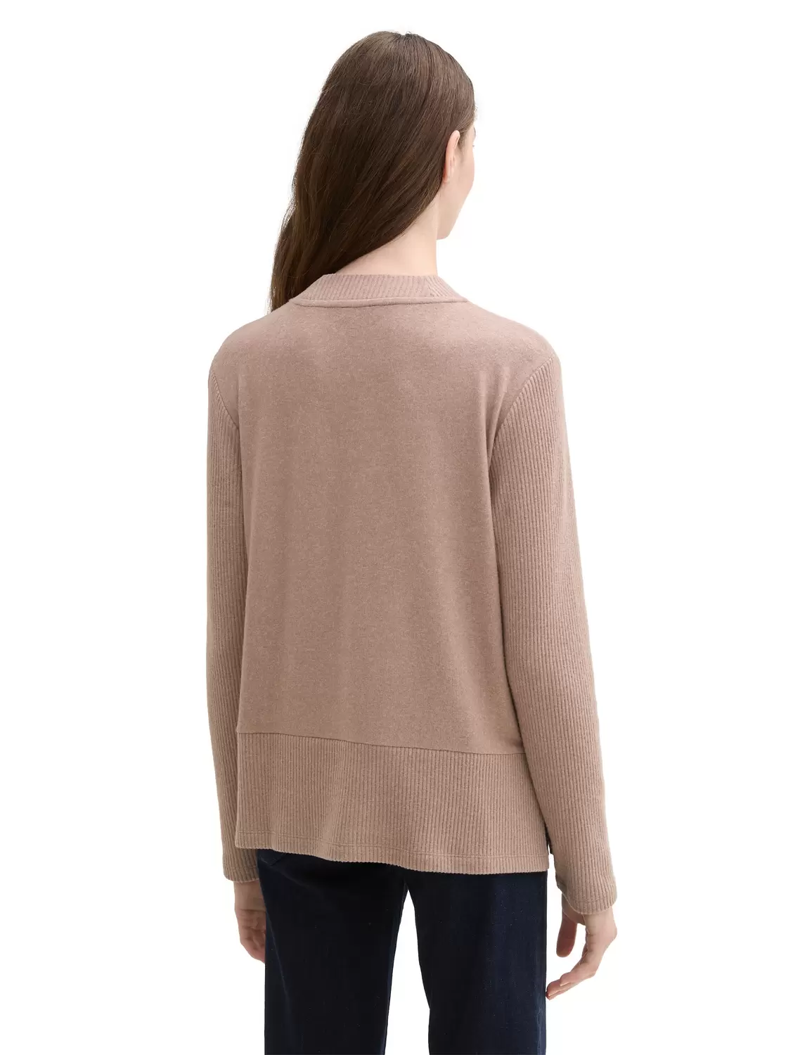 Langarmshirt mit Rippstruktur