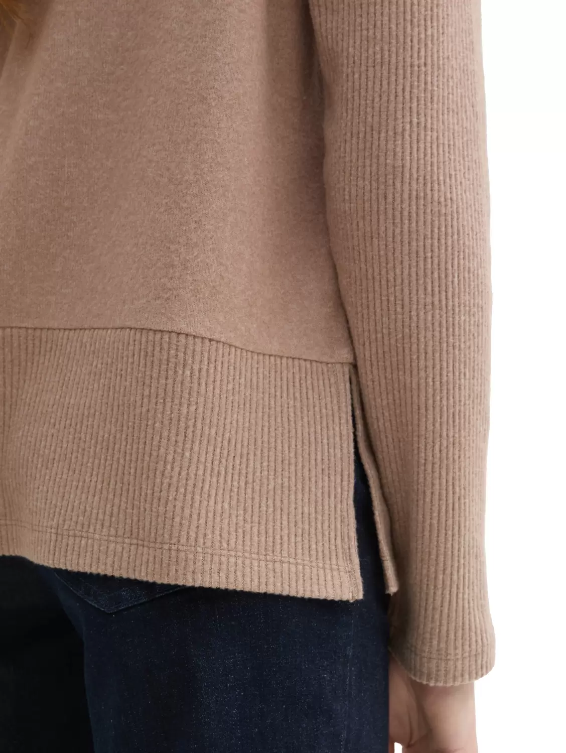Langarmshirt mit Rippstruktur