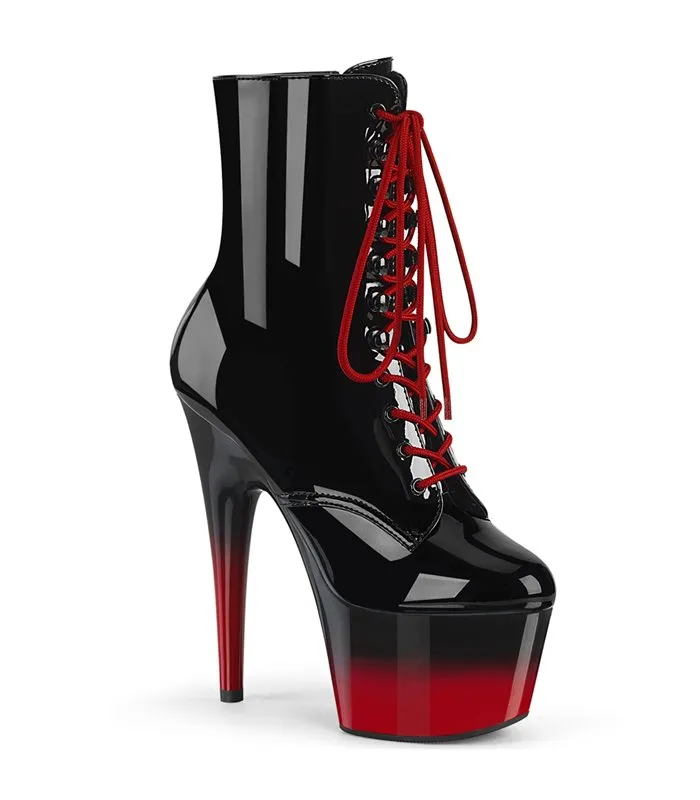 Plateau Stiefelette ADORE-1020BR-H - Schwarz/Rot online günstig kaufen