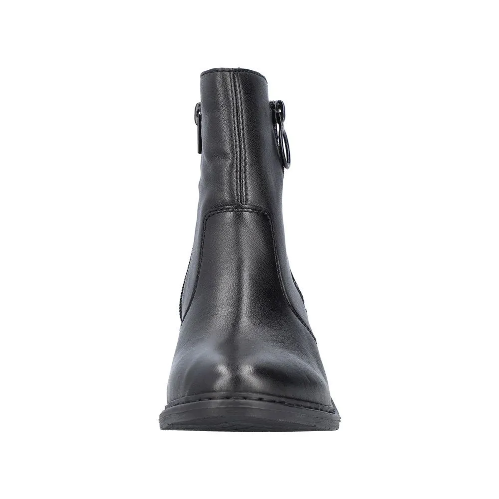 Rieker Antistress Damen Stiefelette Leder komfortweite schwarz S23  70150-00
