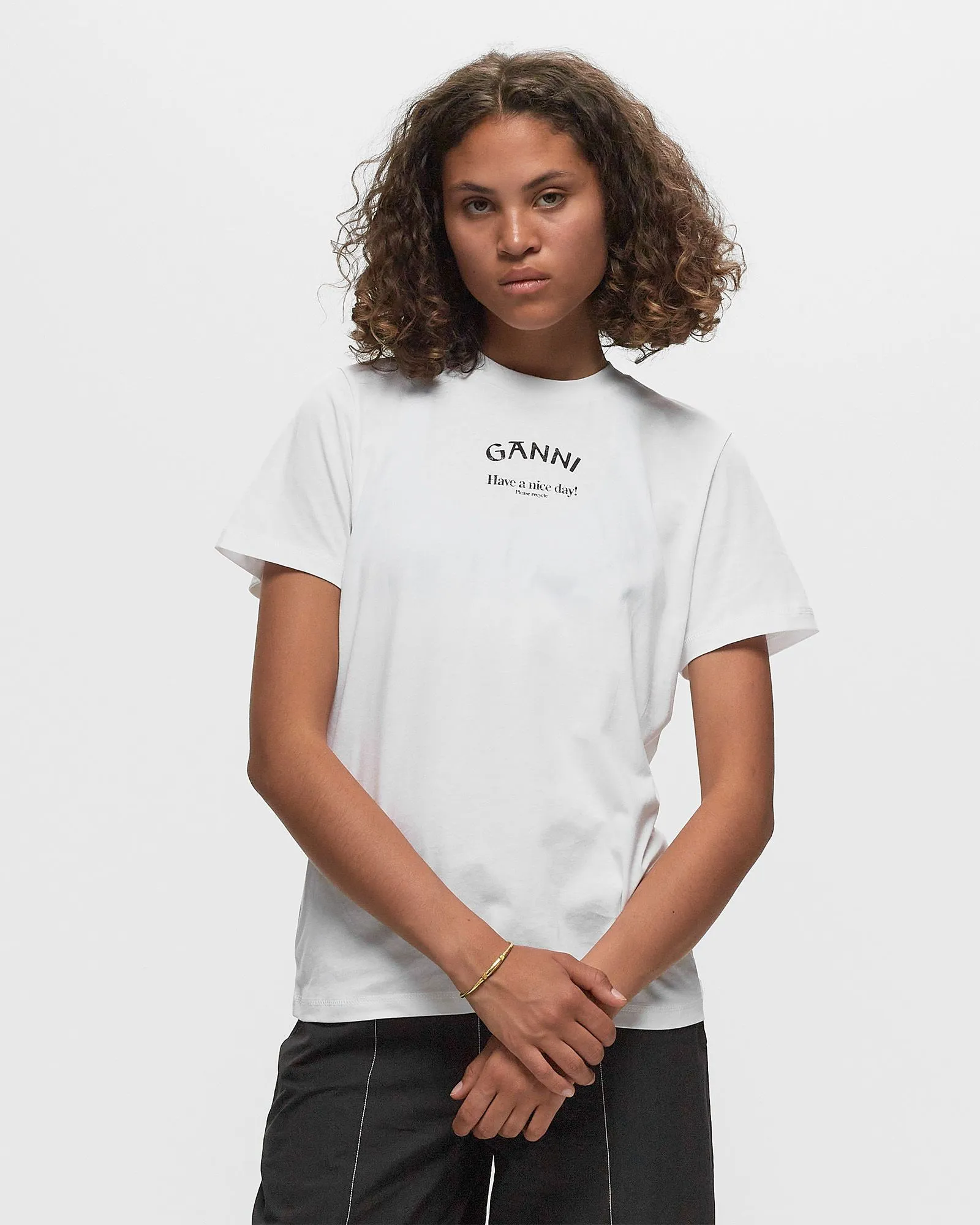 T-shirt GANNI Thin Jersey Relaxed T-shirt T3561-151