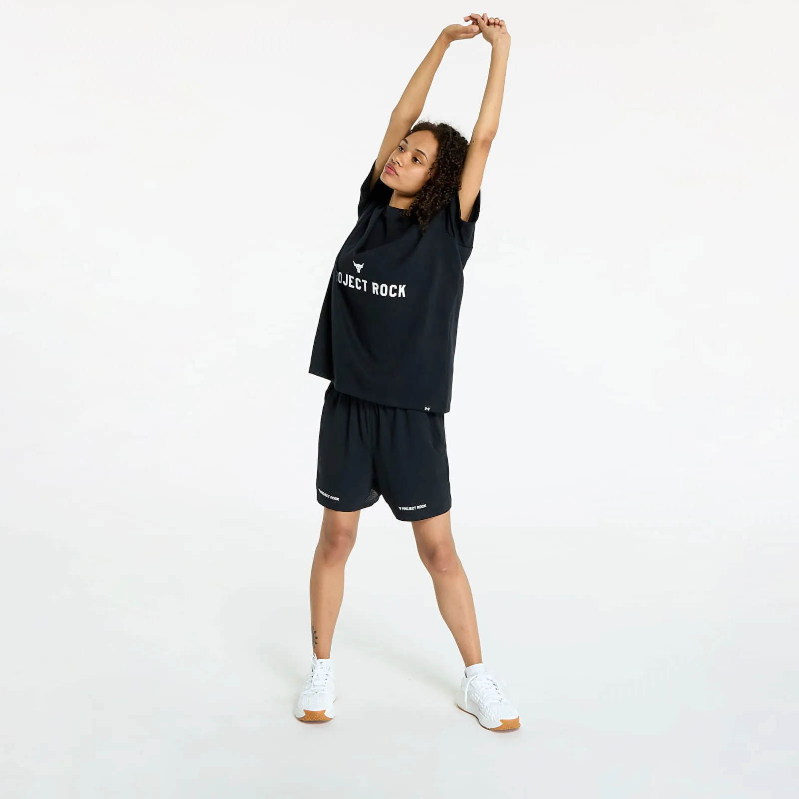 T-shirt Under Armour Project Rock Campus Q3 T-Shirt Black/ White 1386440-001