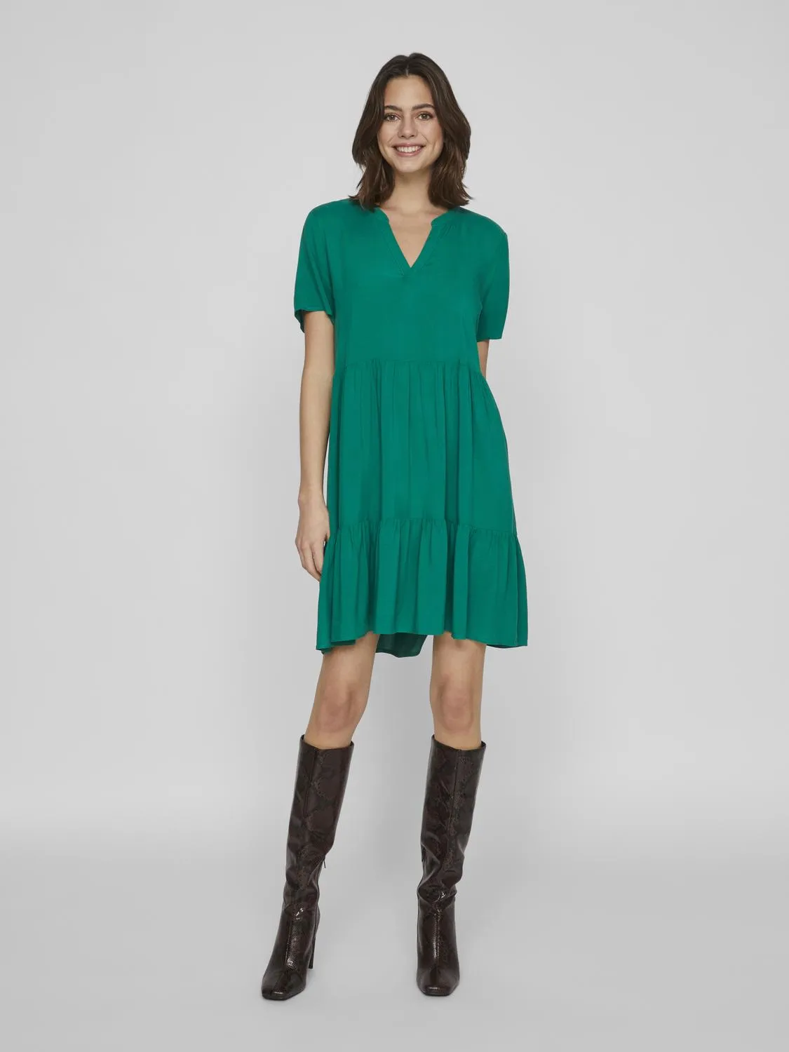 Vila Kleid VIPAYA V-NECK S/S DRESS – NOOS